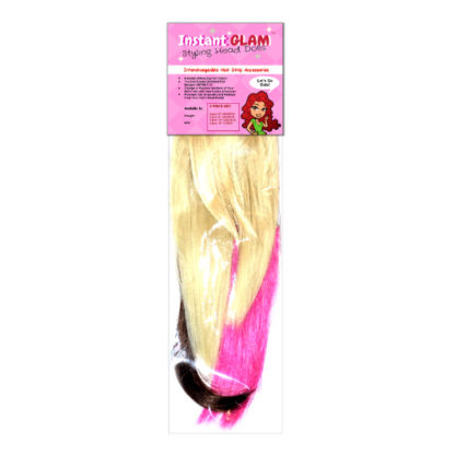 Blonde Straight Hair Combo Pack w/Pink, Brown